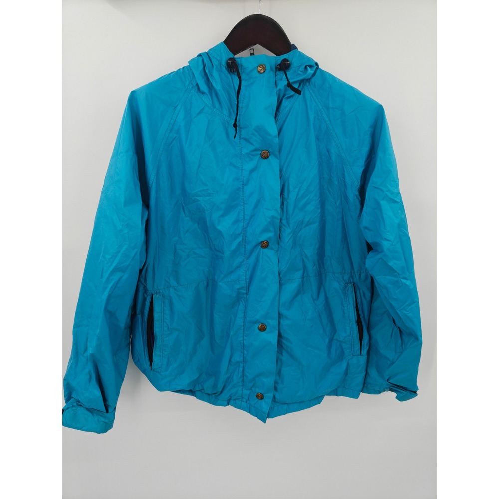 EMS Eastern Mountain Sports Turquoise Blue Windbreaker Jacket Women Gore Tex